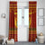 Montenegro Christmas Window Curtain with Red-Gold Theme, Double-Headed Eagle, and Santa Motif - Wonder Print Shop