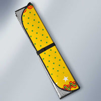 Myanmar Christmas Auto Sun Shade with Yellow-Red-Green Theme, National Emblem, and Star Motif - Wonder Print Shop