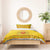 Myanmar Christmas Bedding Set with Yellow-Red-Green Theme, National Emblem, and Star Motif - Wonder Print Shop