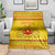 Myanmar Christmas Blanket with Yellow-Red-Green Theme, National Emblem, and Star Motif - Wonder Print Shop