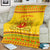Myanmar Christmas Blanket with Yellow-Red-Green Theme, National Emblem, and Star Motif - Wonder Print Shop