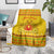 Myanmar Christmas Blanket with Yellow-Red-Green Theme, National Emblem, and Star Motif - Wonder Print Shop