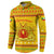 Myanmar Christmas Button Sweatshirt with Yellow-Red-Green Theme, National Emblem, and Star Motif - Wonder Print Shop