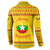 Myanmar Christmas Button Sweatshirt with Yellow-Red-Green Theme, National Emblem, and Star Motif - Wonder Print Shop