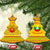 Myanmar Christmas Ceramic Ornament with Yellow-Red-Green Theme, National Emblem, and Star Motif - Wonder Print Shop