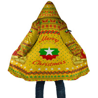 Myanmar Christmas Cloak with Yellow-Red-Green Theme, National Emblem, and Star Motif - Wonder Print Shop
