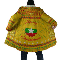 Myanmar Christmas Cloak with Yellow-Red-Green Theme, National Emblem, and Star Motif - Wonder Print Shop