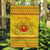 Myanmar Christmas Garden Flag with Yellow-Red-Green Theme, National Emblem, and Star Motif - Wonder Print Shop