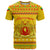Myanmar Christmas T Shirt with Yellow-Red-Green Theme, National Emblem, and Star Motif - Wonder Print Shop