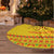 Myanmar Christmas Tree Skirt with Yellow-Red-Green Theme, National Emblem, and Star Motif - Wonder Print Shop