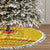 Myanmar Christmas Tree Skirt with Yellow-Red-Green Theme, National Emblem, and Star Motif - Wonder Print Shop
