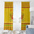 Myanmar Christmas Window Curtain with Yellow-Red-Green Theme, National Emblem, and Star Motif - Wonder Print Shop