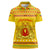Myanmar Christmas Women Polo Shirt with Yellow-Red-Green Theme, National Emblem, and Star Motif - Wonder Print Shop