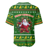 Myanmar Christmas Baseball Jersey with Green-Gold Theme, Chinthe Lion, and Santa Motif - Wonder Print Shop