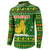 Myanmar Christmas Button Sweatshirt with Green-Gold Theme, Chinthe Lion, and Santa Motif - Wonder Print Shop