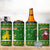 Myanmar Christmas 4 in 1 Can Cooler Tumbler with Green-Gold Theme, Chinthe Lion, and Santa Motif - Wonder Print Shop