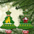 Myanmar Christmas Ceramic Ornament with Green-Gold Theme, Chinthe Lion, and Santa Motif - Wonder Print Shop