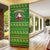 Myanmar Christmas Door Cover with Green-Gold Theme, Chinthe Lion, and Santa Motif - Wonder Print Shop