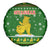 Myanmar Christmas Spare Tire Cover with Green-Gold Theme, Chinthe Lion, and Santa Motif - Wonder Print Shop