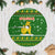 Myanmar Christmas Tree Skirt with Green-Gold Theme, Chinthe Lion, and Santa Motif - Wonder Print Shop