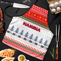 Namibia Christmas Apron with Red-Green Theme, Coat of Arms, and National Flag Motif - Wonder Print Shop