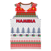 Namibia Christmas Basketball Jersey with Red-Green Theme, Coat of Arms, and National Flag Motif - Wonder Print Shop