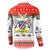 Namibia Christmas Button Sweatshirt with Red-Green Theme, Coat of Arms, and National Flag Motif - Wonder Print Shop