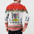 Namibia Christmas Button Sweatshirt with Red-Green Theme, Coat of Arms, and National Flag Motif - Wonder Print Shop