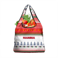 Namibia Christmas Grocery Bag with Red-Green Theme, Coat of Arms, and National Flag Motif - Wonder Print Shop