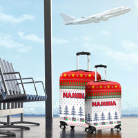 Namibia Christmas Luggage Cover with Red-Green Theme, Coat of Arms, and National Flag Motif - Wonder Print Shop