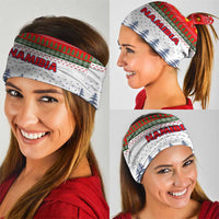 Namibia Christmas Neck Gaiter with Red-Green Theme, Coat of Arms, and National Flag Motif - Wonder Print Shop