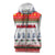Namibia Christmas Sleeveless Zip Hoodie with Red-Green Theme, Coat of Arms, and National Flag Motif - Wonder Print Shop