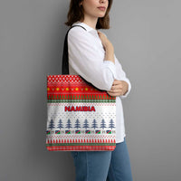 Namibia Christmas Tote Bag with Red-Green Theme, Coat of Arms, and National Flag Motif - Wonder Print Shop