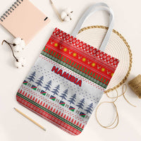 Namibia Christmas Tote Bag with Red-Green Theme, Coat of Arms, and National Flag Motif - Wonder Print Shop