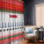 Namibia Christmas Window Curtain with Red-Green Theme, Coat of Arms, and National Flag Motif - Wonder Print Shop