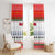 Namibia Christmas Window Curtain with Red-Green Theme, Coat of Arms, and National Flag Motif - Wonder Print Shop