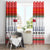 Namibia Christmas Window Curtain with Red-Green Theme, Coat of Arms, and National Flag Motif - Wonder Print Shop