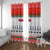 Namibia Christmas Window Curtain with Red-Green Theme, Coat of Arms, and National Flag Motif - Wonder Print Shop