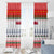 Namibia Christmas Window Curtain with Red-Green Theme, Coat of Arms, and National Flag Motif - Wonder Print Shop