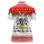 Namibia Christmas Women Polo Shirt with Red-Green Theme, Coat of Arms, and National Flag Motif - Wonder Print Shop