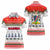 Namibia Christmas Women Polo Shirt with Red-Green Theme, Coat of Arms, and National Flag Motif - Wonder Print Shop