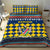 Namibia Christmas Bedding Set with Blue-Yellow Diamond Pattern, Coat of Arms, and Flag Map Motif - Wonder Print Shop