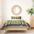 Namibia Christmas Bedding Set with Blue-Yellow Diamond Pattern, Coat of Arms, and Flag Map Motif - Wonder Print Shop