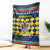 Namibia Christmas Blanket with Blue-Yellow Diamond Pattern, Coat of Arms, and Flag Map Motif - Wonder Print Shop