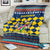 Namibia Christmas Blanket with Blue-Yellow Diamond Pattern, Coat of Arms, and Flag Map Motif - Wonder Print Shop