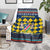Namibia Christmas Blanket with Blue-Yellow Diamond Pattern, Coat of Arms, and Flag Map Motif - Wonder Print Shop