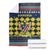 Namibia Christmas Blanket with Blue-Yellow Diamond Pattern, Coat of Arms, and Flag Map Motif - Wonder Print Shop