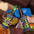 Namibia Christmas 4 in 1 Can Cooler Tumbler with Blue-Yellow Diamond Pattern, Coat of Arms, and Flag Map Motif - Wonder Print Shop