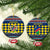 Namibia Christmas Ceramic Ornament with Blue-Yellow Diamond Pattern, Coat of Arms, and Flag Map Motif - Wonder Print Shop