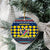 Namibia Christmas Ceramic Ornament with Blue-Yellow Diamond Pattern, Coat of Arms, and Flag Map Motif - Wonder Print Shop